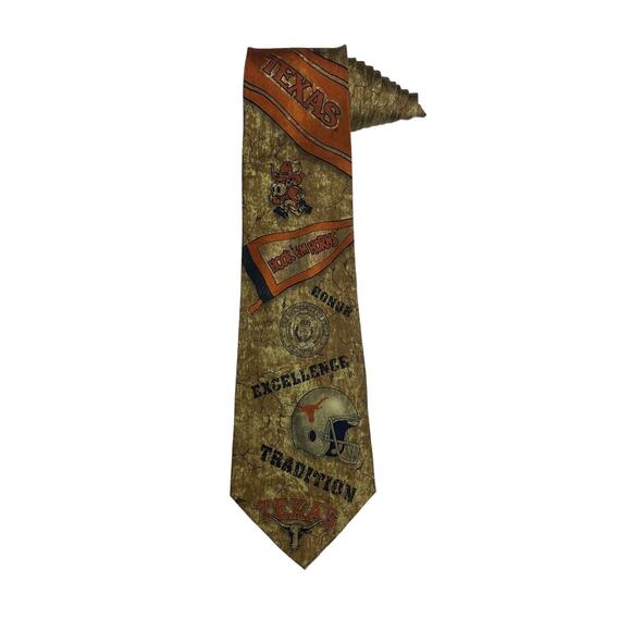 Eagle Neckwear University Of Texas at Austin Hook ‘Em Horns Sports Necktie - Picture 1 of 6